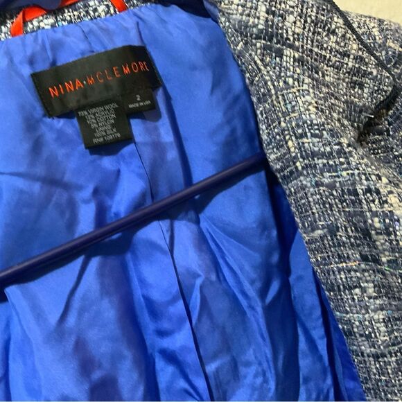 Nina McLemore Womens Jacket Blazer Multicolor Tweed Virgin Wool Made in USA - Picture 8 of 8